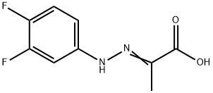 2-(2-(3,4-difluorophenyl)hydrazono)propanoic acid 化学構造式