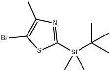 5-溴-2-[(1,1-二甲基乙基)二甲基硅烷基]-4-甲基噻唑 结构式