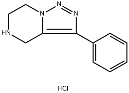 4,5,6,7-四氢-3-苯基-[1,2,3]三唑并(1,5-A)吡嗪盐酸盐 结构式