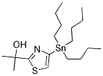 2-(4-(Tributylstannyl)thiazol-2-yl)propan-2-ol 化学構造式