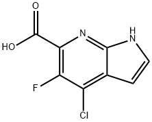 4-氯-5-氟-1H-吡咯并[2,3-B]吡啶-6-甲酸, 1246088-38-9, 结构式