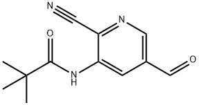 N-(2-Cyano-5-formylpyridin-3-yl)pivalamide Structure