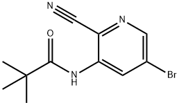 N-(5-溴-2-氰基吡啶-3-基)新戊酰胺,1246088-44-7,结构式