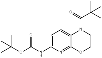 tert-Butyl (1-pivaloyl-2,3-dihydro-1H-pyrido-[2,3-b][1,4]oxazin-6-yl)carbamate|(1-新戊酰基-2,3-二氢-1H-吡啶并[2,3-B][1,4]噁嗪-6-基)氨基甲酸叔丁酯