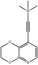 8-((Trimethylsilyl)ethynyl)-2,3-dihydro-[1,4]dioxino[2,3-b]pyridine Struktur