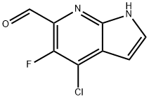 4-Chloro-5-fluoro-7-azaindole-6-carboxyaldehyde 结构式