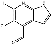 5-Chloro-6-iodo-1H-pyrrolo[2,3-b]pyridine-4-carbaldehyde Struktur