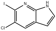 5-氯-6-碘-7H-吡咯并[2,3-B]吡啶 结构式