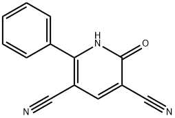 3,5-Dicyano-2-hydroxy-6-phenylpyridine Struktur