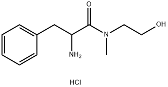 2-Amino-N-(2-hydroxyethyl)-N-methyl-3-phenylpropanamide hydrochloride 结构式