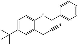 Benzeneacetonitrile, 5-(1,1-diMethylethyl)-2-(phenylMethoxy)-|2-(2-(苄氧基)-5-(叔丁基)苯基)乙腈