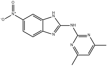 1H-Benzimidazol-2-amine, N-(4,6-dimethyl-2-pyrimidinyl)-5-nitro- Structure