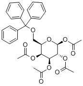 6-O-Trityl-1,2,3,4-tetra-O-acetyl-β-D-galactopyranose 结构式