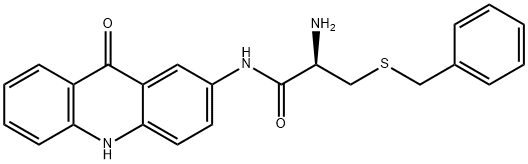 N-(S-BENZYL-L-CYSTEINYL)-2-AMINOACRIDONE 结构式
