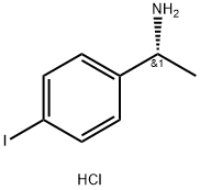 (R)-1-(4-ヨードフェニル)エタンアミン塩酸塩 化学構造式