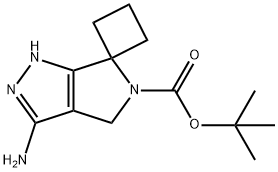 tert-butyl 3'-amino-1'h-spiro[cyclobutane-1,6'-pyrrolo[3,4-c]pyrazole]-5'(4'h)-carboxylate Structure