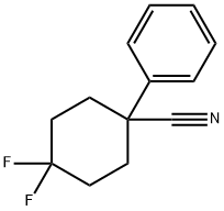 4,4-二氟-1-苯基环己烷甲腈,1246744-42-2,结构式