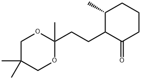 (3R)-Methyl-2-[2-(2,5,5-trimethyl-1,3-dioxan-2-yl)ethyl]cyclohexanone (Mixture of Diastereomers) Structure