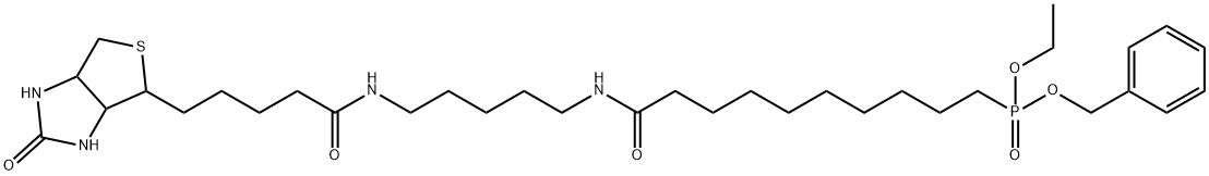 10-Benzyloxyethoxyphosphinyl-N-biotinamidopentyldecanamide 结构式