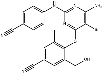 Monohydroxy Etravirine 化学構造式