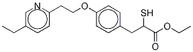 α-Thio-4-[2-(5-ethyl-2-pyridinyl)ethoxy]benzenepropanoic Acid Ethyl Ester Structure