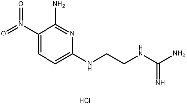 N-[2-[(6-Amino-5-nitro-2-pyridinyl)amino]ethyl]guanidine Hydrochloride 结构式