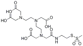 N-[S-MethanethiosulfonylcystaMinyl]diethylenetriaMinepentaacetic Acid, 1246817-77-5, 结构式