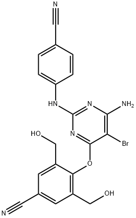 Dihydroxy Etravirine 化学構造式