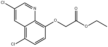 2-(3,5-ジクロロキノリン-8-イルオキシ)酢酸エチル 化学構造式