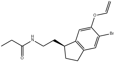 (S)-N-[2-[6-Allyloxy-5-bromo-2,3-dihydro-1H-inden-1-yl]ethyl]propanamide Struktur