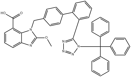 坎地沙坦N1三苯甲氧基类似物2 结构式
