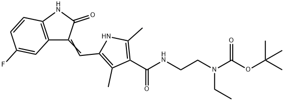 N-Boc-N-desethyl Sunitinib,1246833-23-7,结构式