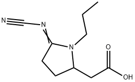 外消旋N-丙基-2-氰基亚胺基吡咯烷-5-乙酸,1246833-75-9,结构式