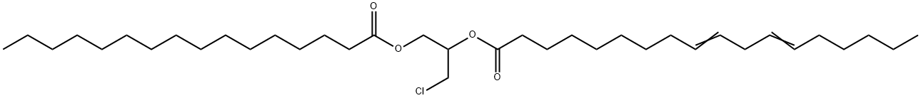 RAC-1-パルミトイル-2-リノレオイル-3-クロロプロパンジオール 化学構造式