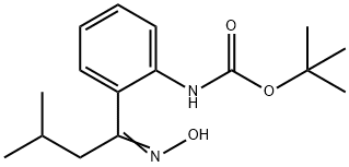 N-tert-Butoxycarbonyl 2-[(3-Methyl-1-oxo)butyl]aniline Oxime 结构式