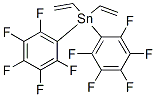 ビス(ペンタフルオロフェニル)ジビニルスタンナン 化学構造式