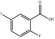 2-フルオロ-5-ヨード安息香酸 化学構造式