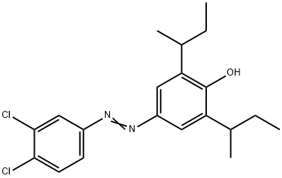 4-(3,4-dichlorophenylazo)-2,6-di-sec-butyl-phenol 结构式