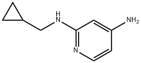 N2-(cyclopropylmethyl)pyridine-2,4-diamine 化学構造式