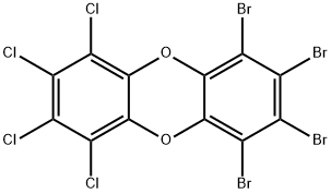 124728-12-7 1,2,3,4-Tetrabromo-6,7,8,9-tetrachlorodibenzo(b,e)(1,4)dioxin