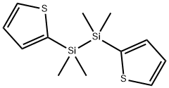 ジ(2-チエニル)-1,1,2,2-テトラメチルジシラン 化学構造式