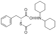 2(R)-ACETYLTHIO-BENZENEPROPANOIC ACID N-CYCLOHEXYLCYCLOHEXANAMINE Struktur