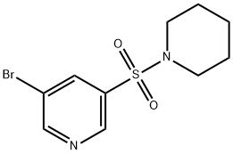 3-broMo-5-(piperidin-1-ylsulfonyl)pyridine 化学構造式