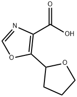 5-(Oxolan-2-yl)-1,3-oxazole-4-carboxylic acid 化学構造式