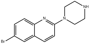 6-溴-2-(1-哌嗪基)-喹啉, 124782-95-2, 结构式