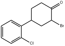 Cyclohexanone, 2-broMo-4-(2-chlorophenyl)- Structure