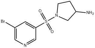 1-(5-broMopyridin-3-ylsulfonyl)pyrrolidin-3-aMine,1247942-01-3,结构式