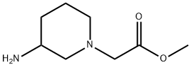 METHYL 2-(3-AMINOPIPERIDIN-1-YL)ACETATE 化学構造式