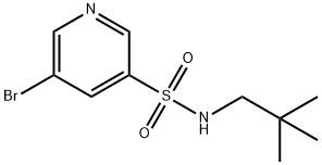 5-broMo-N-neopentylpyridine-3-sulfonaMide 化学構造式