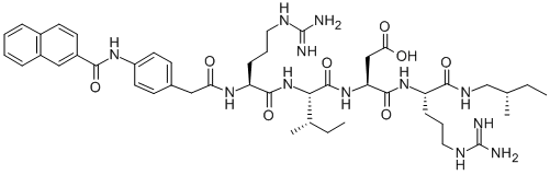 2-NAPHTHOIC ACID-AMINO]PHENYL]ACETYL-ARG-ILE-ASP-ARG-(S)-2-METHYLBUTAN-1-AMINE,124833-45-0,结构式